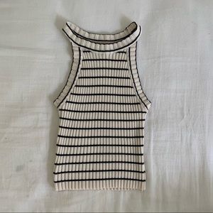 stripped halter top